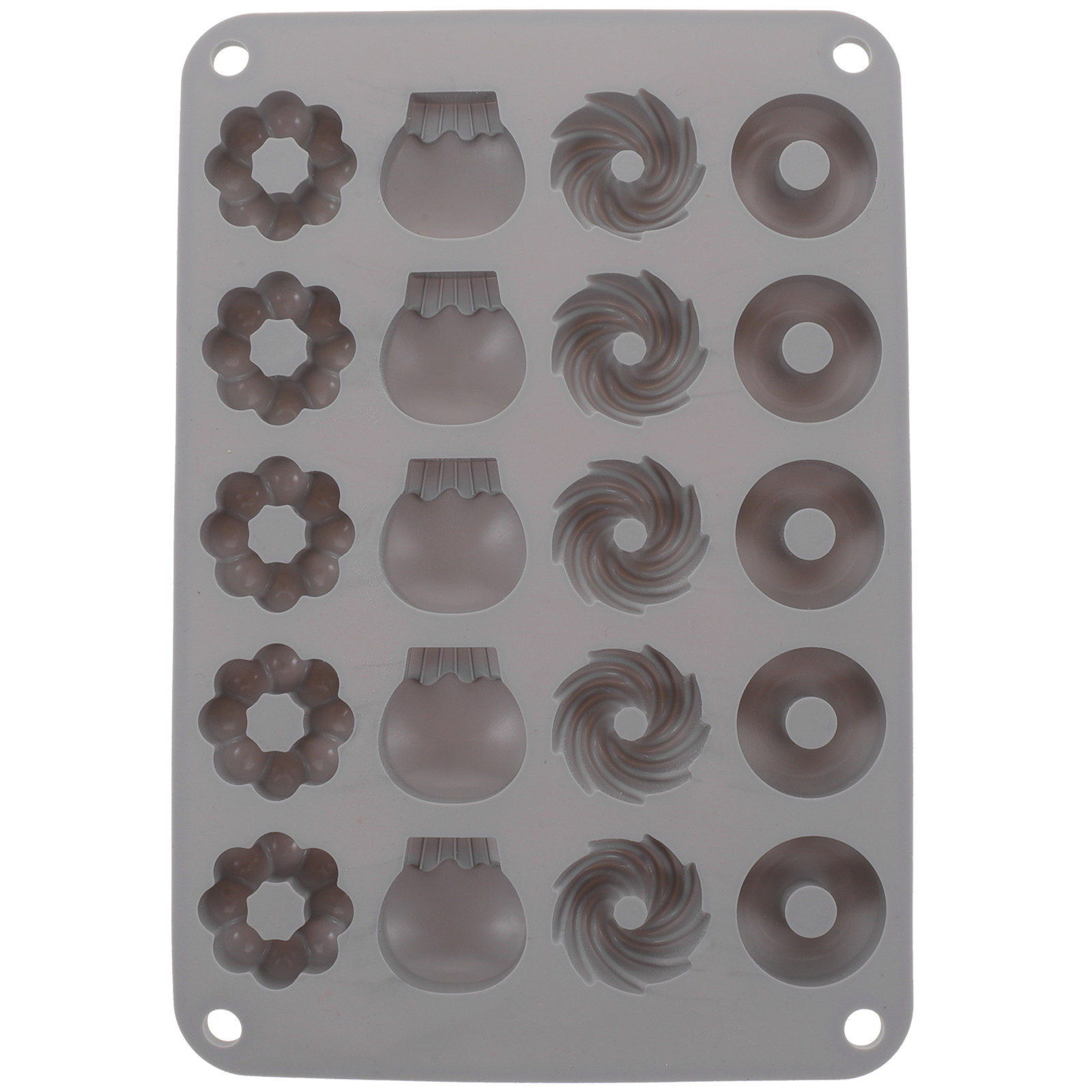 Donut Mold Silicone - Mini Çikolata Donut Silikon Kalıp Yapışmaz